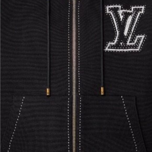 Men’s Louis Vuitton graphic intarsia zip front hoodie four XL limited edition - Picture 4 of 16